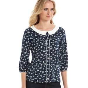 Lauren Conrad Disney Collection Daisy Blouse with Peter Pan Collar- M